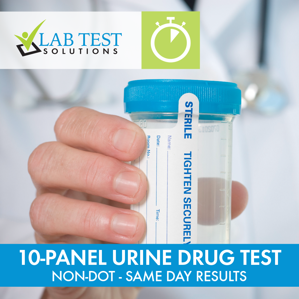 10-Panel Urine Drug Test - Non-DOT, Same Day Results