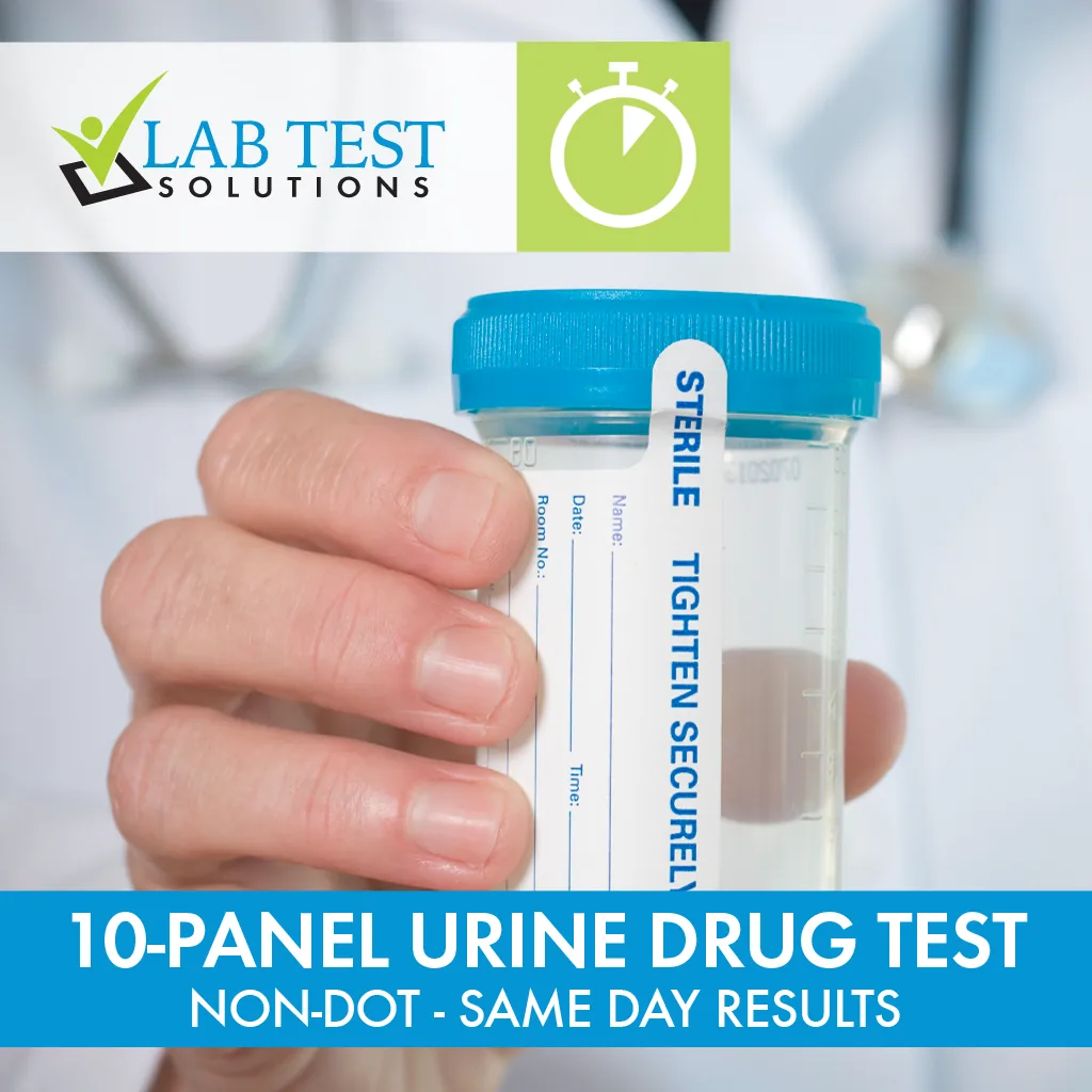 10-Panel Urine Drug Test - Non-DOT, Same Day Results